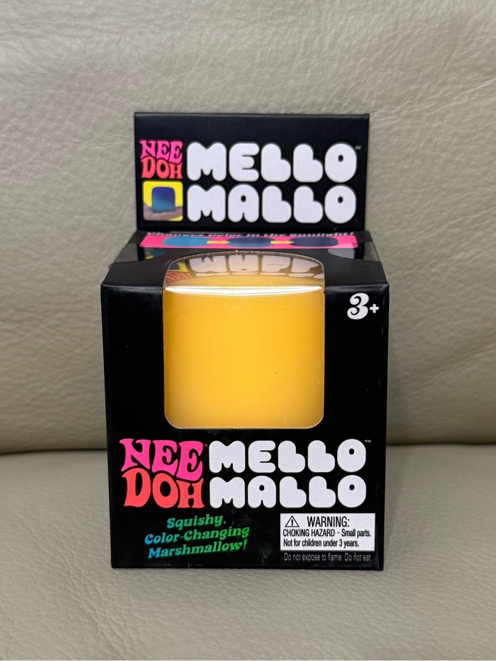 NEW NeeDoh YELLOW Mello Mallo Color Changing Squishy Marshmallow Authentic